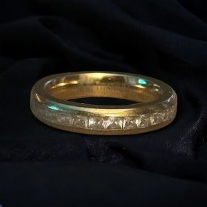 MM Titanium cubic zirconia eternity ring